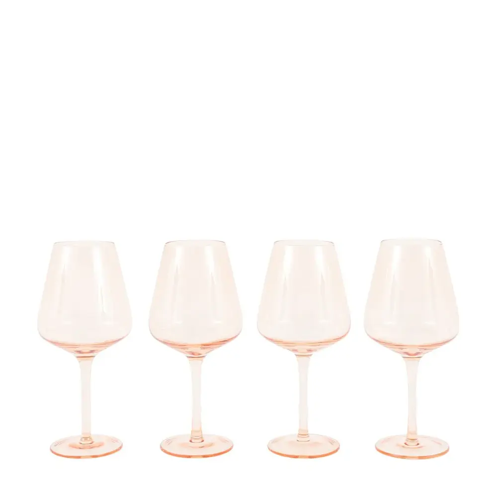 Set 4 Wine Glasses - Amber