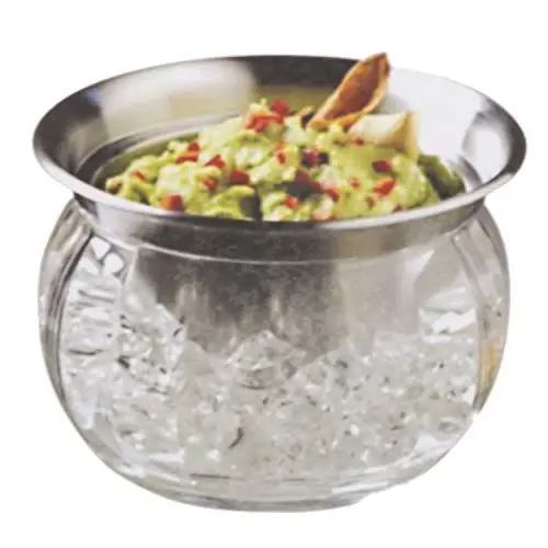Stainless Steel Dip Bowl Vented Ice Chamber