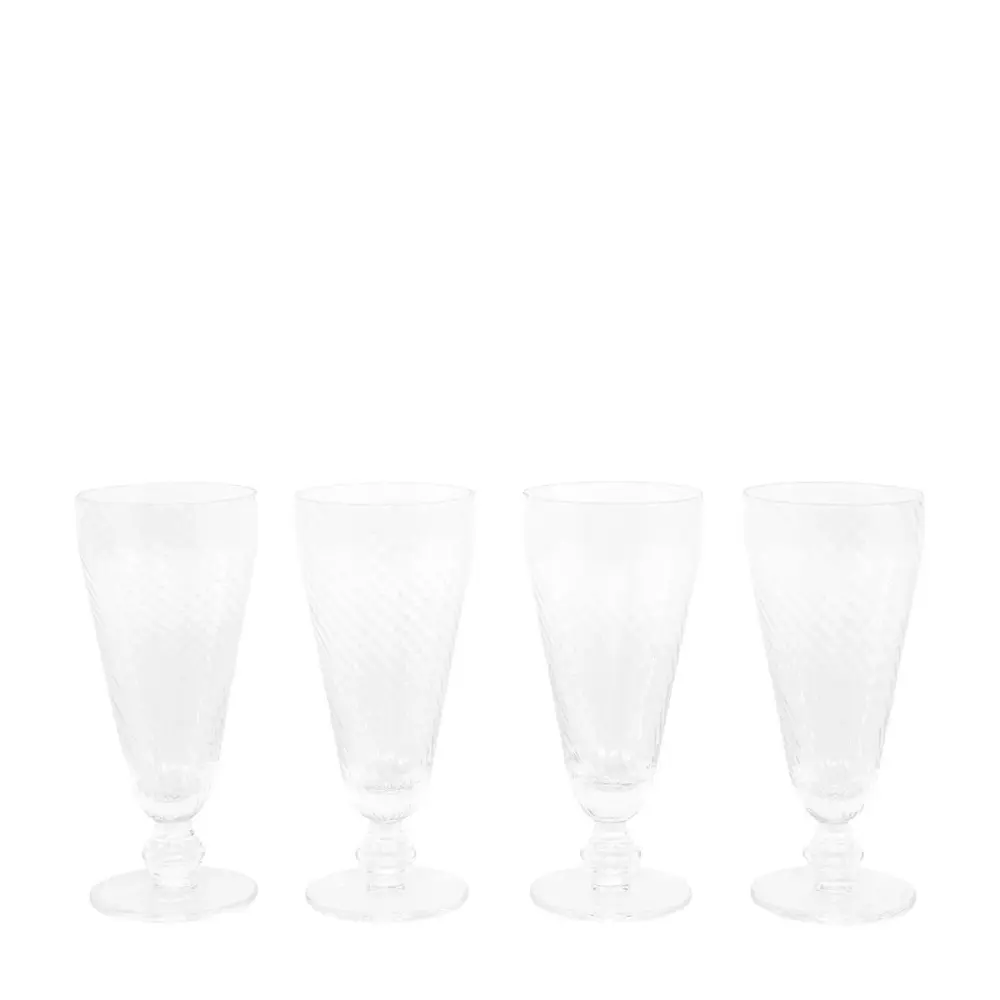 Swirl Set 4 Flute Glass