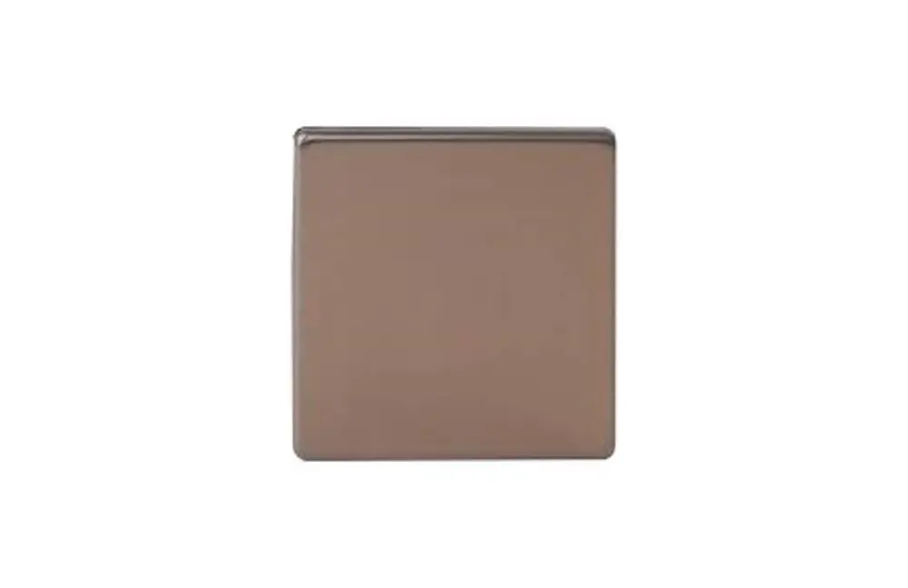 Varilight Flat Plate Screwless Brushed Warm finish Single Blanking Plate