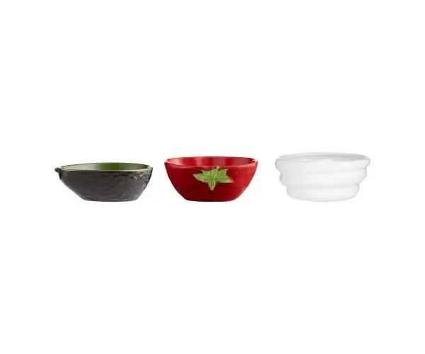 World Foods Place 3 Fajita Dip Bowls