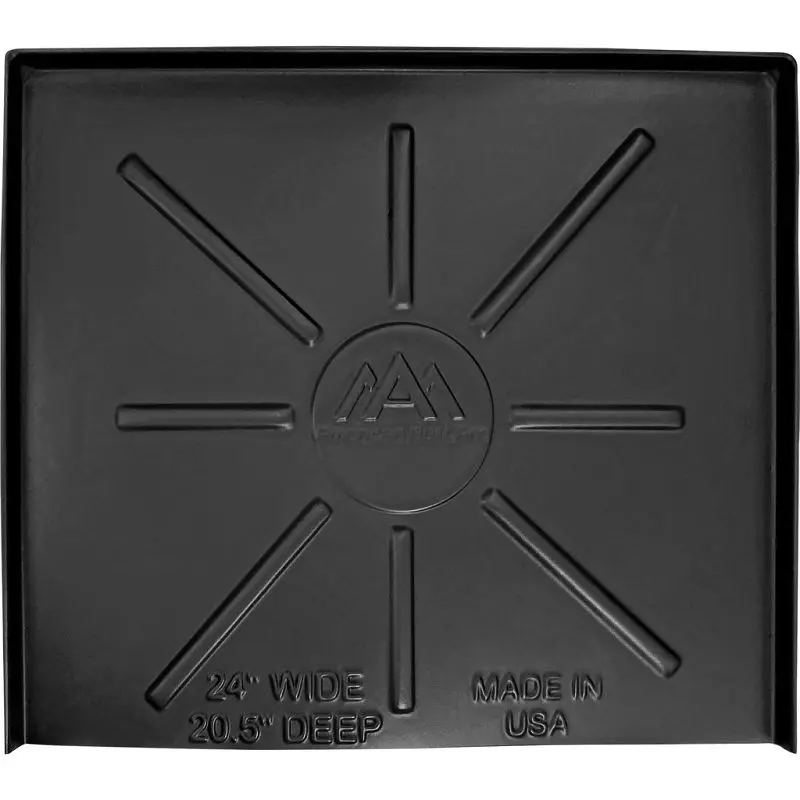 American Scratch-Resistant Constructed Pro 24 x 20.5 Midnight Black HDPE Dishwasher Drain Pan (Universal Size), DWP-1B Ame...