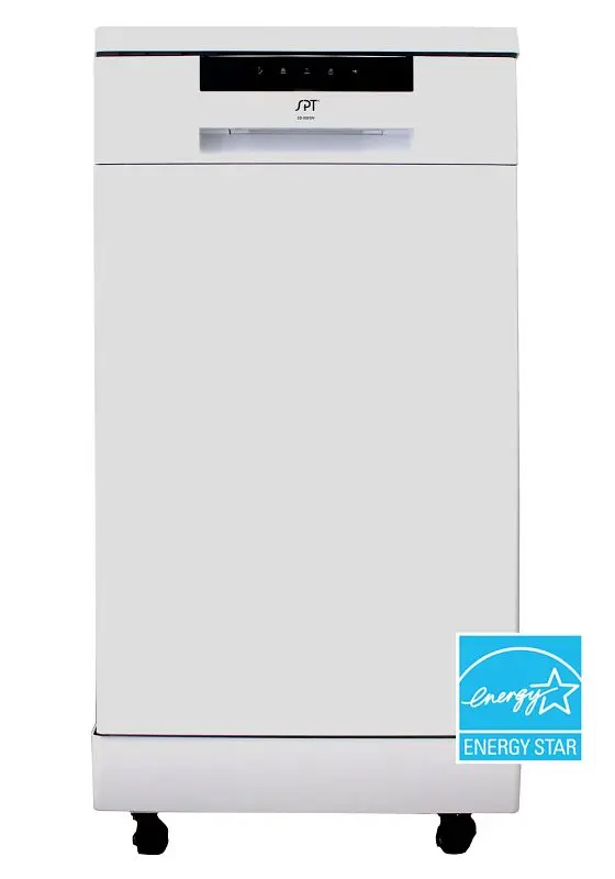 Sunpentown Corrosion-Resistant 18" Travel-friendly Dishwasher Energy Star, White, SD-9263W