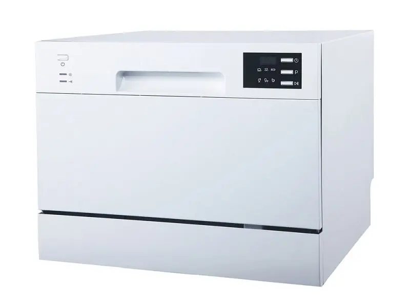 Sunpentown Countertop Dishwasher Delay Start & LED, White, SD-2225DW