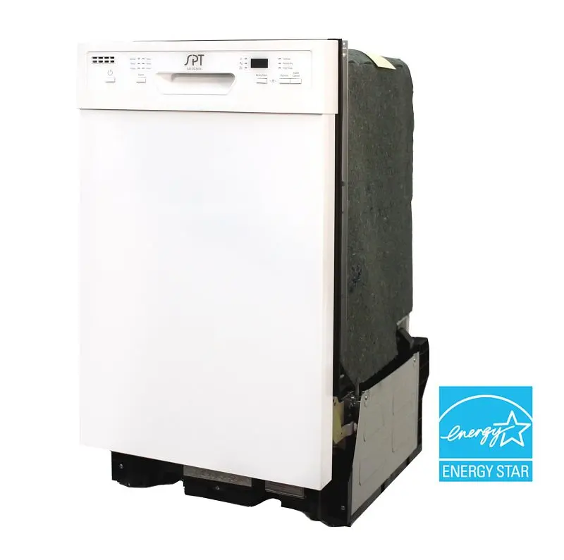 Sunpentown Low-VOC Energy Star 18" Constructed- Dishwasher Heated Drying, Off-White, SD-9254W
