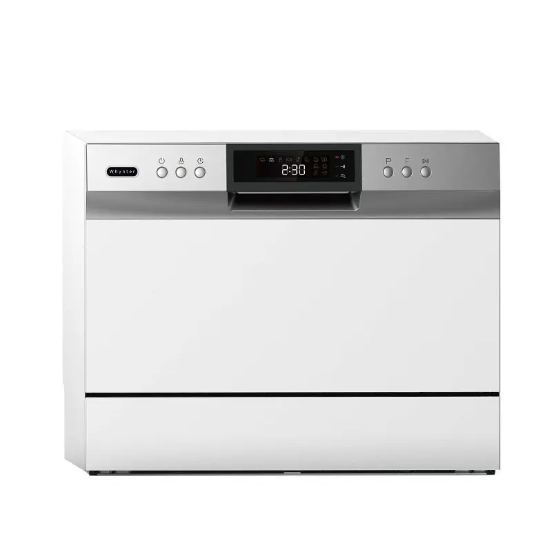 Whynter Ergonomic Countertop Travel-friendly Dishwasher 6 place setting LED Energy Star, White, CDW-6831WES