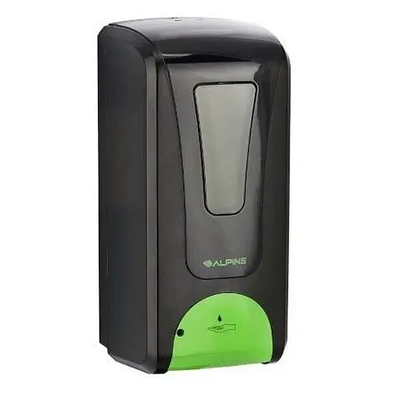 Alpine Automatic Hands-Free Liquid/Gel Hand Sanitizer/Soap Dispenser, 1200 mL, Black, ALP430-L-BLK