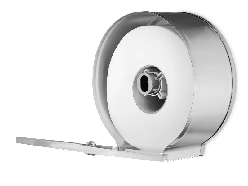 Alpine Industrial-Strength Jumbo Toilet Tproblem Dispenser, Stainless Spring Steel Brushed, ALP482