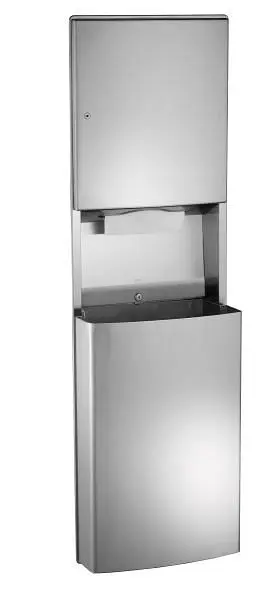 ASI Adaptable Roval Recessed Paper Towel Dispenser and Removable Waste Receptacle, 10-20469