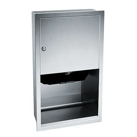 ASI Automatic Coil Paper Towel Dispenser, 28" Height, 110-240V/AC - Recessed, 10-045210AC