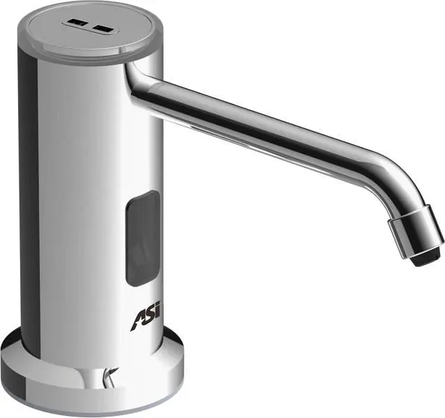 ASI Convertible Auto, Top-Fill Foam Soap Dispenser (AC) Bright Water-Based Stainless, 50.7 oz., Vanity Mount, 10-0339