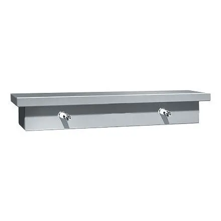 ASI Convertible Soap Dispenser and Shelf (Two Liquid Valves), Surface Mounted, 10-0318-