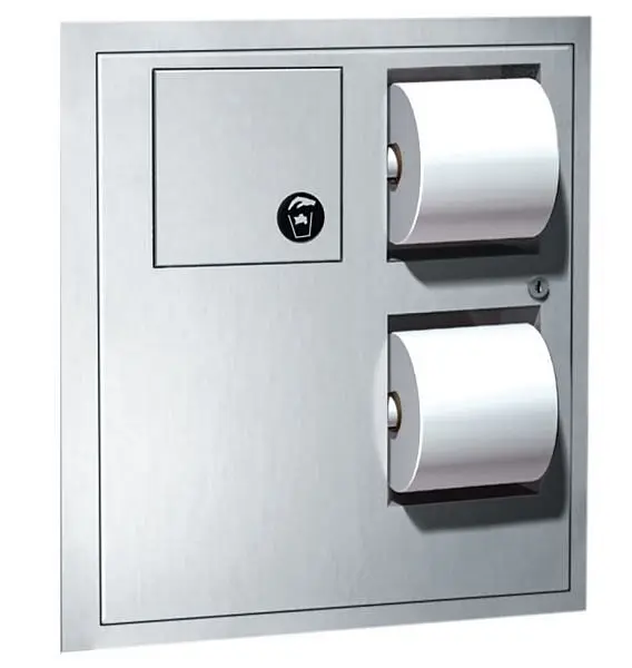ASI Low-VOC Toilet Tproblem Dispenser/Napkin Disposal - Recessed, 10-04823