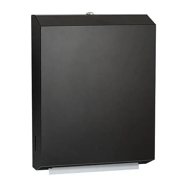 ASI Matte Onyx, Paper Towel Dispenser, Multi, C-Fold, Epoxy Coated Stainless, Surface Mounted, NEW, 10-0210-41