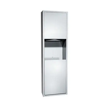 ASI Paper Towel Dispenser & Waste Receptacle, 7-1/4" Depth, 12 gal. - Semi-Recessed, 10-04697-4