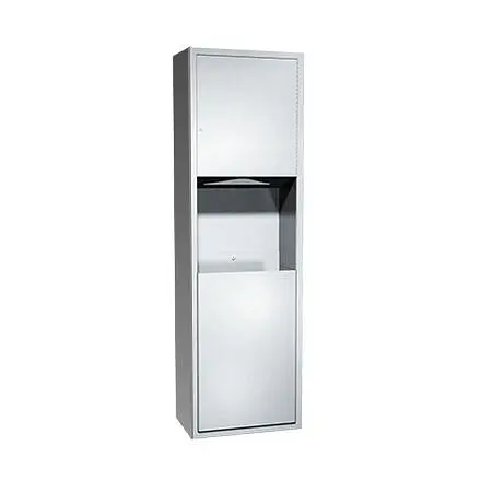 ASI Paper Towel Dispenser & Waste Receptacle, 7-1/4" Depth, 12 gal. - Surface Mounted, 10-04697-9