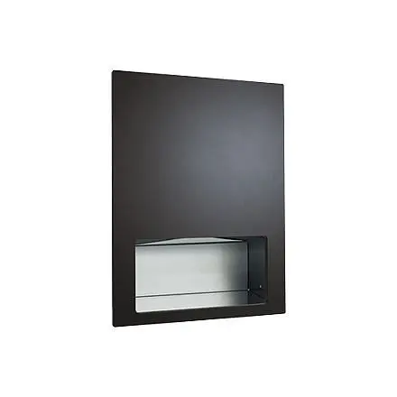 ASI Piatto Completely Recessed Paper Towel Dispenser - Matte Black Phenolic Door, 10-6457-41