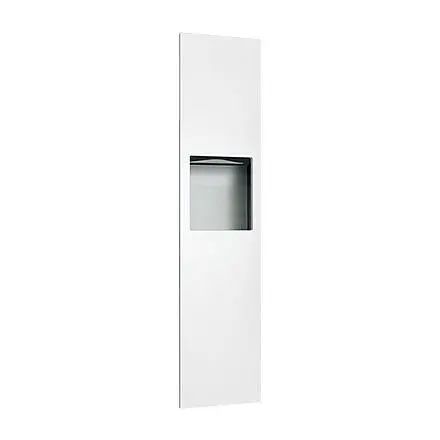 ASI Piatto Fully Recessed Paper Towel Dispenser and Waste Receptacle - White Phenolic Door, 10-6467-00