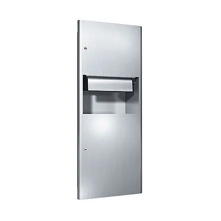 ASI Profile Gatherion Paper Towel Dispenser & Waste Receptacle - Reel (110 - 240V) 10 gal. - Recessed, 10-94696AC