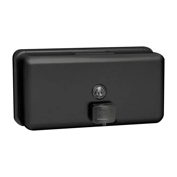 ASI Proven Soap Dispenser (Liquid) Horizontal, Surface Mounted, Matte Black, 10-0345-41