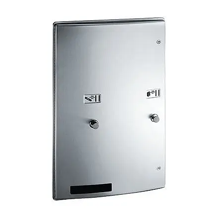 ASI Roval Dual (31) Napkin/(22) Tampon Vendor - Recessed - Free Operation, 10-204684-F