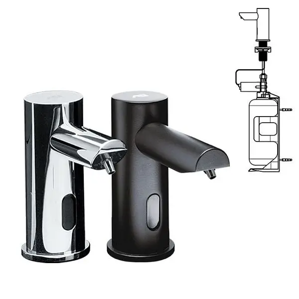 ASI Serrated EZ Fill Stand Alone Foam Soap Dispenser (AC) Sleek Finish, 1L, 10-0394-1AC