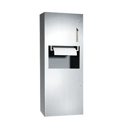 ASI Simplicity Gatherion Spool Towel Dispenser & 9.4 gal. Waste Receptacle - Surface Mounted, 10-64696-9