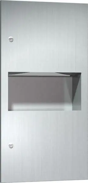 ASI Sleek Simplicity Gatherion Paper Towel Dispenser & Waste Receptacle - 2.2 gal. - Recessed, 10-64623