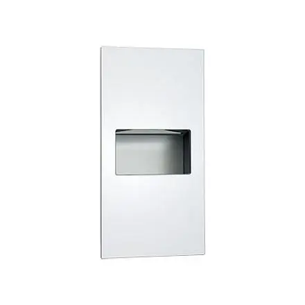 ASI Super-Strong Piatto Completely Recessed Paper Towel Dispenser and Waste Receptacle - Bright White Phenolic Door, 10-64...