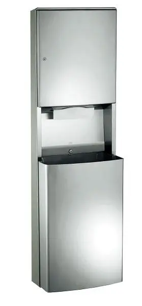 ASI Time-Tested Roval Surface Mounted Paper Towel Dispenser - Removable 14.8 gal. Waste Receptacle, 10-20469-9