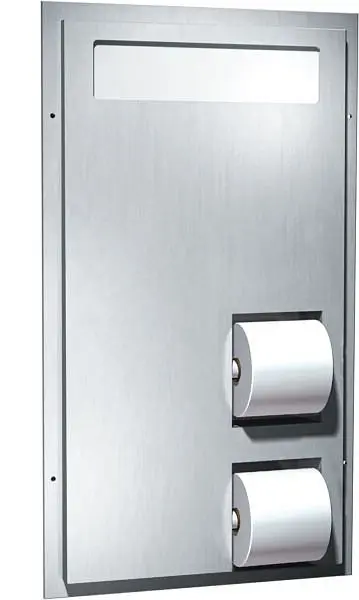 ASI Toilet Seat Cover & Toilet Tproblem Dispensers, Dual Access Handicapped - Partition Mounted, Reverse, 10-0484-HCR