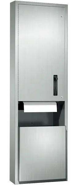 ASI Traditional Paper Towel Dispenser & Waste Receptacle - Coil (Battery) - 13.3 gal. - Surface Mounted, 10-046921-9