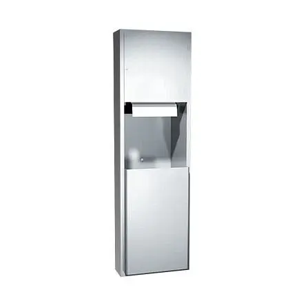ASI Updated Automatic Roll Paper Towel Dispenser & Waste Receptacle - Roll (110-240V) - 17 gal. - Semi-Recessed, 10-04...