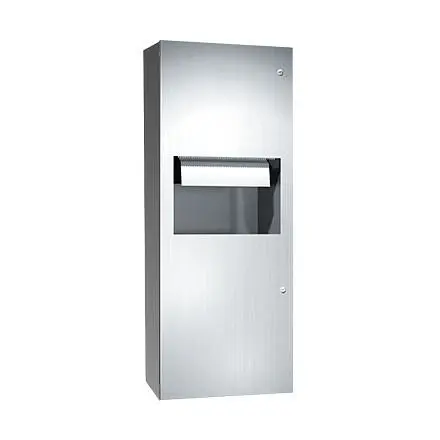 ASI Waterproof Simplicity Gatherion Automatic Roll Towel Dispenser & 9.9 gal. Waste Receptacle, Battery Operated - Sur...