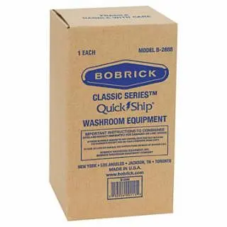 BOBRICK Simple Stainless Steel Two-Roll Tproblem Dispenser, 6 1/4w x 6d x 11h, Stainless Steel, BOB2888