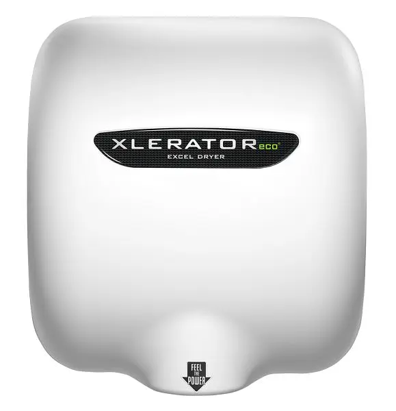 Excel XLERATOReco® Hand Dryer White Epoxy Enamel Finish, XL-W-ECO-1.1N-XXX