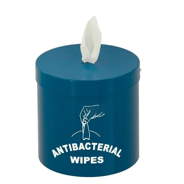 Glaro Extended-Life Wall Mounted Antibacterial Wipe Dispenser Logo, Cobalt, W1015-S-BL