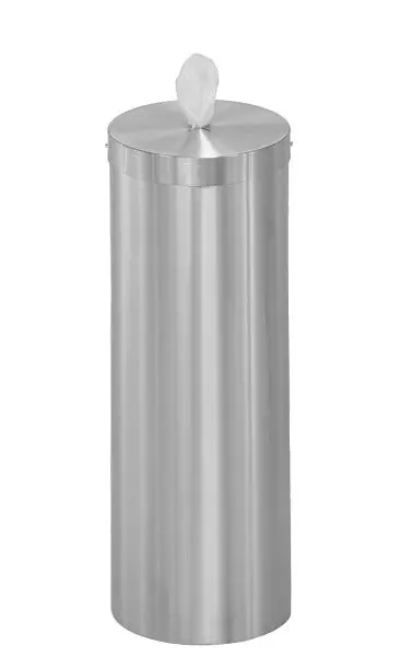 Glaro Fast Free Standing Antibacterial Wipe Dispenser/Storage Extra Wipe Reels, Aluminium, F1026-SA
