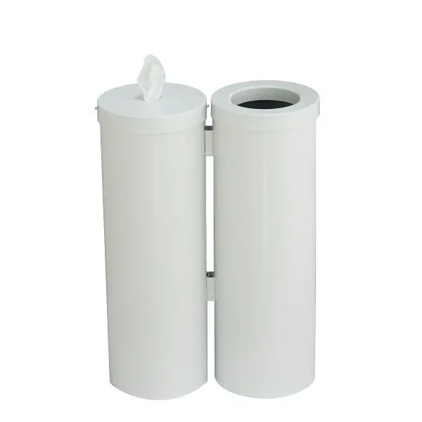 Glaro Floor Standing Antibacterial Wipes Station, White, WD1030-WH