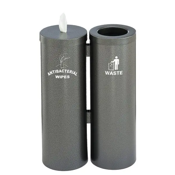 Glaro Floor Standing Antibacterial Wipes Station Logo, Silver Vein, WD1030-S-SV