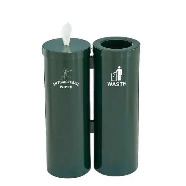 Glaro Floor Standing Antibacterial Wipes Station Logo, Green, WD1030-S-HG