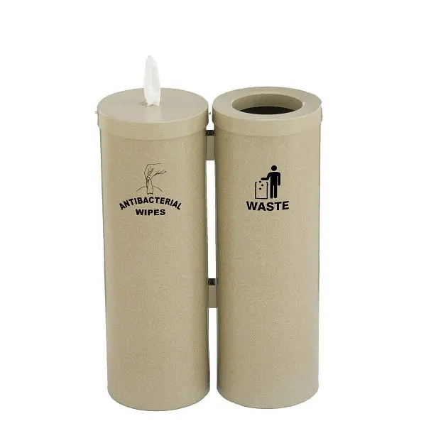 Glaro Floor Standing Antibacterial Wipes Station Logo, Desert Stone, WD1030-S-DS