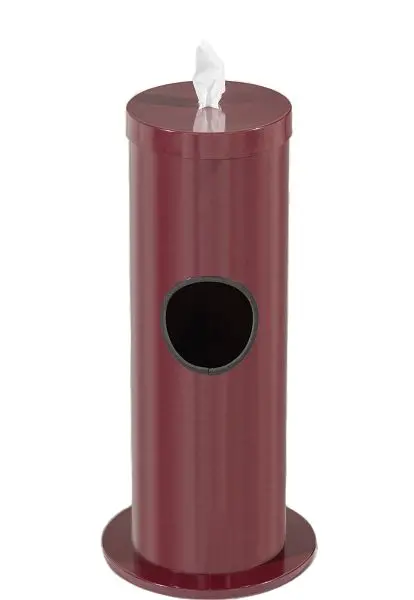 Glaro Floor Standing Wipe Dispenser/Receptacle, Burgundy, F1029-
