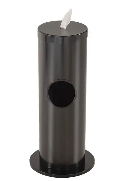 Glaro Floor Standing Wipe Dispenser/Receptacle, Carbon Black, F1029-BK