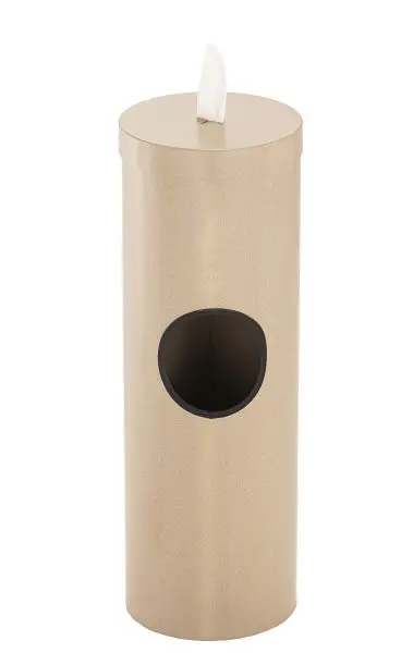 Glaro Free Standing Antibacterial Wipe Dispenser/Receptacle, Removable Liner Can, Desert Stone, F1028-DS