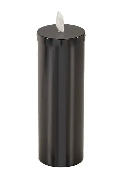 Glaro Free Standing Antibacterial Wipe Dispenser/Storage Extra Wipe Rolls, Onyx, F1026-BK