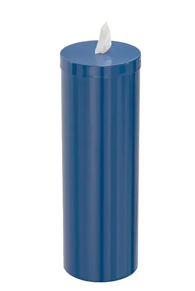 Glaro Free Standing Antibacterial Wipe Dispenser/Storage Extra Wipe Rolls, Azure, F1026-BL