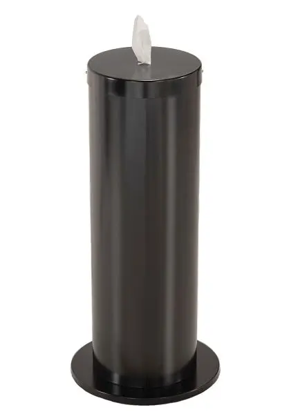 Glaro Quick-Connect Floor Standing Antibacterial Wipe Dispenser/Storage Extra Wipe Rolls, Carbon Black, F1027-BK