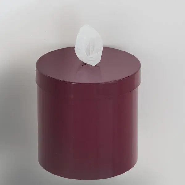 Glaro Strong Wall Mounted Antibacterial Wipe Dispenser, Burgundy, W1015-