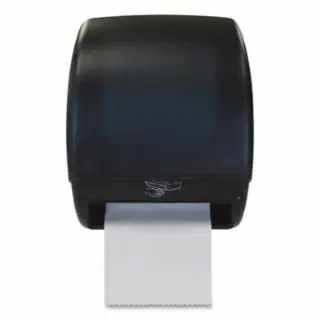 HARBOR Rust-Resistant Hardwound Towel Dispenser, Wall Mount, Smoke Abs Cover Carbon Black Abs Base, Batteries Incorporated...
